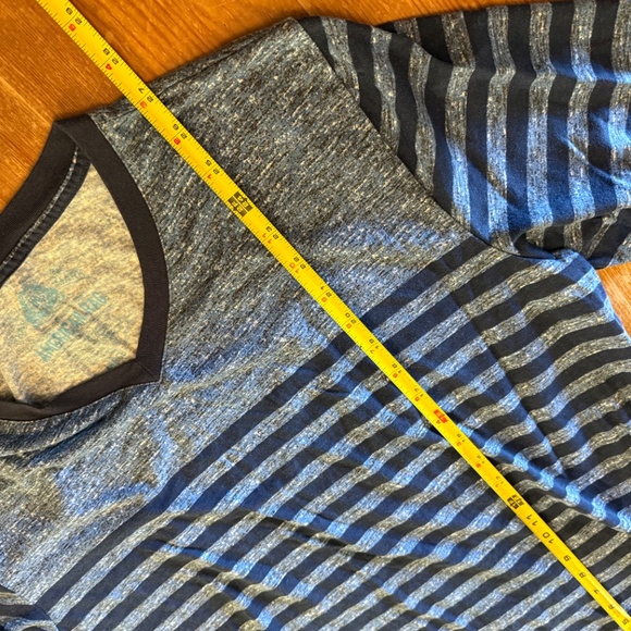 Men’s American Rag Blue Striped Short Sleeve Shirt (Size Large) - Picture 4 of 5